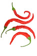Four crooked red hot chili peppers Four crooked red hot chili peppers