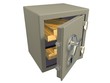 Tresor offen mit Goldbarren