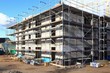 Hochbau Hausbau, Baugerüste, Hausfassade, Rohbau