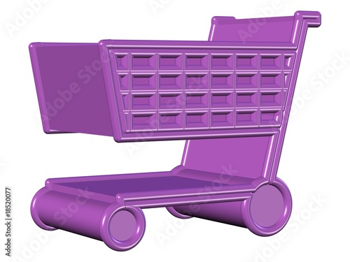 Illustration: Warenkorb violett Warenkorb violett