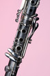 Clarinet Music Instrument Isolated On Pink