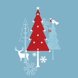 merry christmas forest