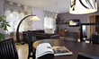 Interior of a guest room in the private house. Indoors.