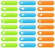 Colorful glossy web button set Colorful glossy web button set