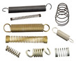 Set of isolated used springs Set of isolated used springs