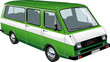 Vector mini bus isolated