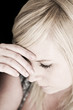 Portrait of blonde woman