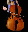 Cello on black