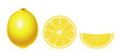Fresh lemons isolated on white