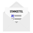 briefumschlag geöffnet stimmzettel