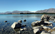 Mount Cook in New Zealand on a blue day