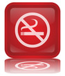 Vector: Bouton "Non-Fumeur" (carré - rouge - vecteur - avec reflet) Bouton "Non-Fumeur" (carré - rouge - vecteur - avec reflet)
