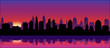 Wide Urban Cityscape (Sunset)
