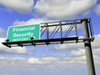 Financial Security Exit Highway Sign