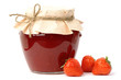 Strawberry jam jar