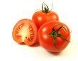 Tree tomatos isolated on a white background