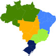 Vetor: Brasil: Regiões e Estados Brasil: Regiões e Estados