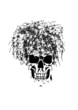 skull with barbed wire skull with barbed wire
