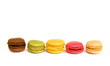 Assortment of traditional French macaroon cookies