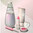 Vector set of perfume and cosmetics