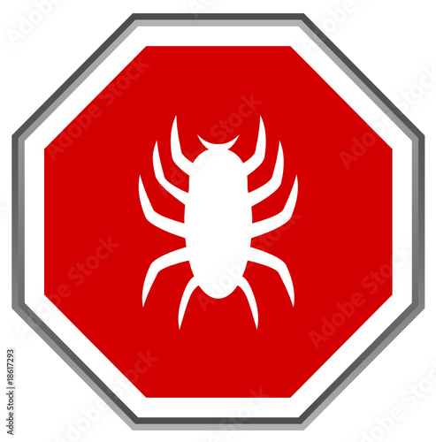 zoom not availablevector images scale to any sizestop sign quot; virus bug pest quot; (roadsign signpost vector)