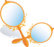 two antique mirrors