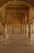 Empty corridor in an abandoned Amber Fort. Rajasthan, India