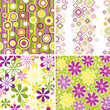 Set of floral and geometric seamless pattern backgrounds Set of floral and geometric seamless pattern backgrounds