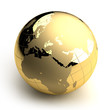 Golden Globe on white background Golden Globe on white background