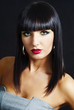 elegant brunette woman - close up