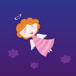 Little christmas angel. Vector Illustration of small angel.