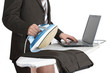 Multitasking businessman