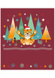 New Year's background with tiger 2010