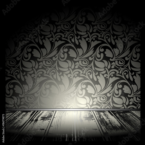 Vector: Vintage interior, background, grunge room in old building Vintage interior, background, grunge room in old building
