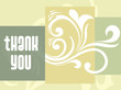 abstract floral background with thankyou text