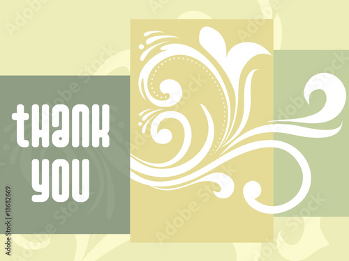 Vector: abstract floral background with thankyou text abstract floral background with thankyou text