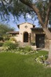 Lawned garden of Palm Springs Hacienda