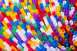 Colorful drinking straws background