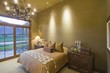 Chandelier in bedroom of Palm Springs home