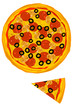 vector cartoon pizza