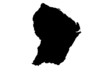 French Guiana - white background French Guiana - white background
