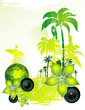 ilustracion de playa en vector