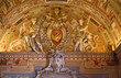 Papal Symbol Statues Vatican Museum Inside Map Room Ceiling Deta