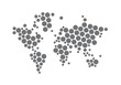 World digital dot map network illustration