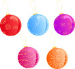 Multicolored christmas balls set for your designs