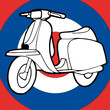 moto scooter motocycle retro vintage classic vector illustration