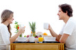 Couple having breakfast