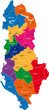 Map of administrative divisions of Republic of Albania Map of administrative divisions of Republic of Albania