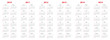calendar for 2010 through 2015