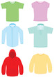 Clothing vector illustration set